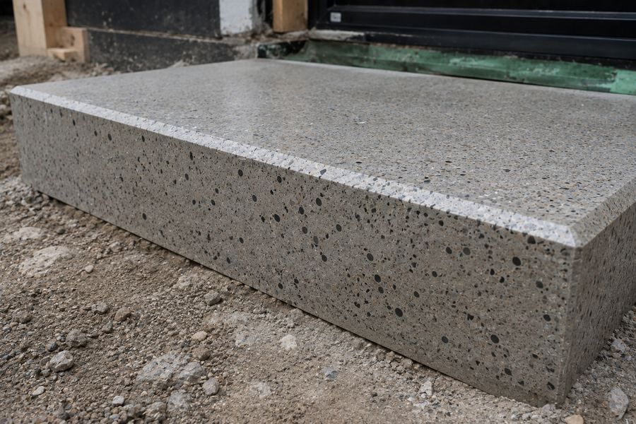 Honed aggregate step